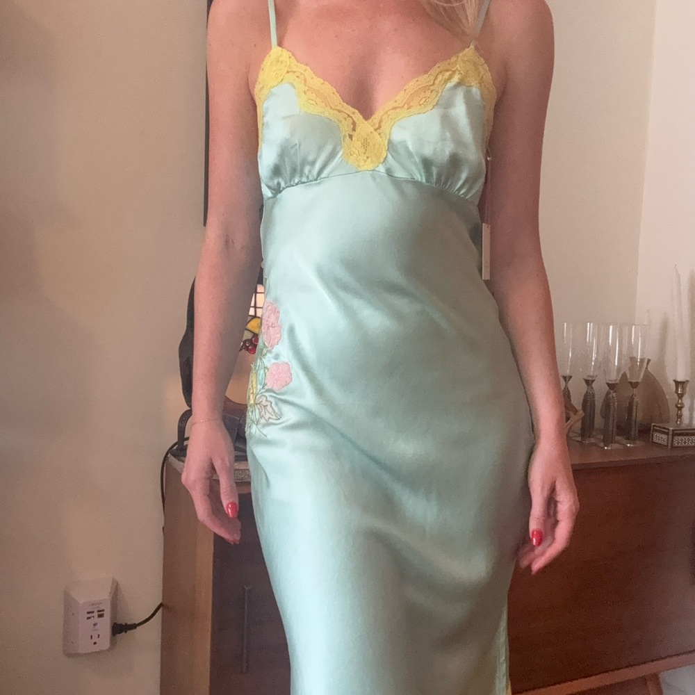 Gold Hawk silk slip